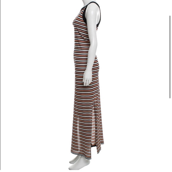 GANNI Suki Glitter Striped Maxi Dress XS - Picture 3 of 10